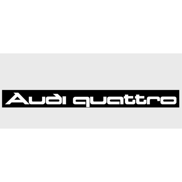 Schriftzug Audi quattro, Aufkleber weiß > Tradition Shop
