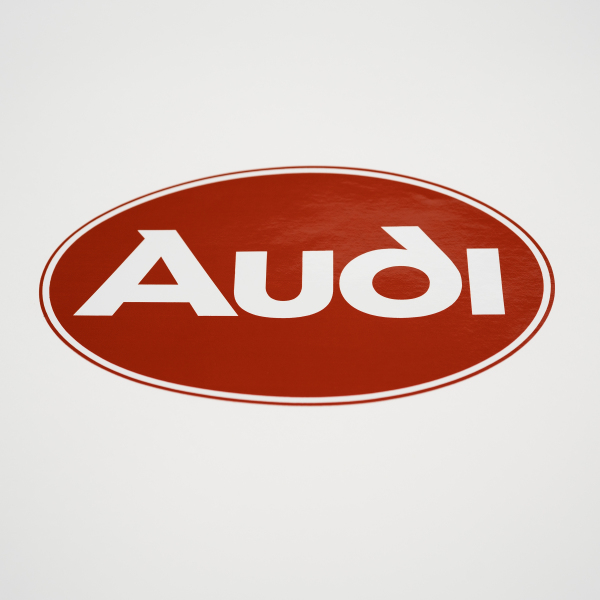 Aufkleber Audi Oval 49 cm > Tradition Shop