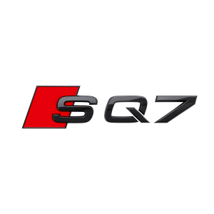 SQ7 Badge 100mm x 27mm Front Grill Lettering Emblem For Audi Matt Black