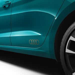 2xStk Original Audi Dekorfolie Audi Ringe brillantschwarz Aufkleber Audi Ringe 