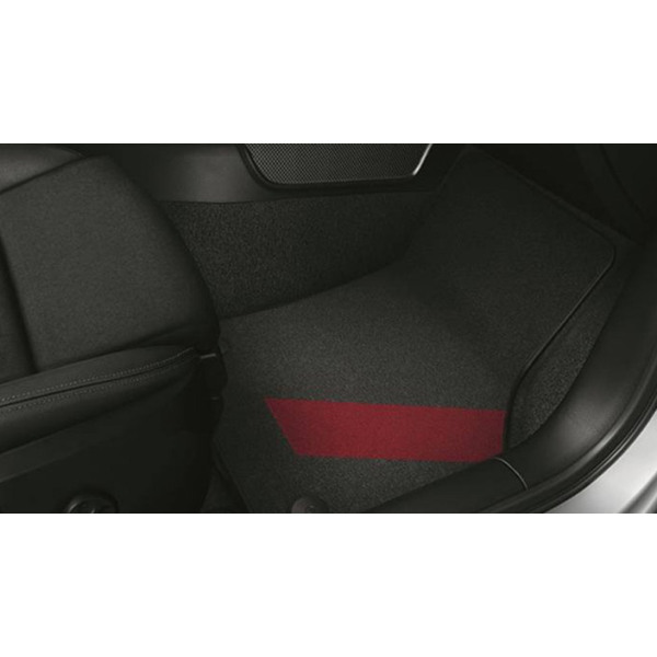 Colour Kit Red Interior Decorative Textile Floor Mats For Front